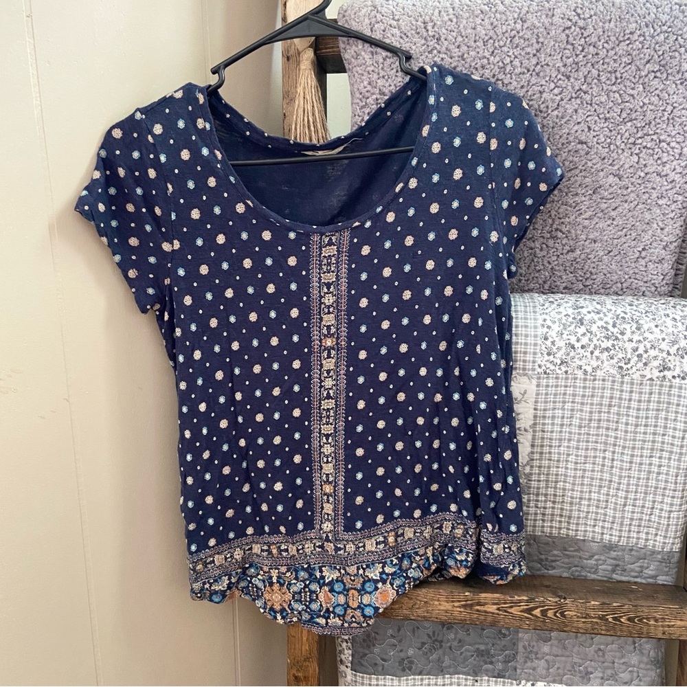 Womens Lucky Brand Paisley? Print Blouse Size S